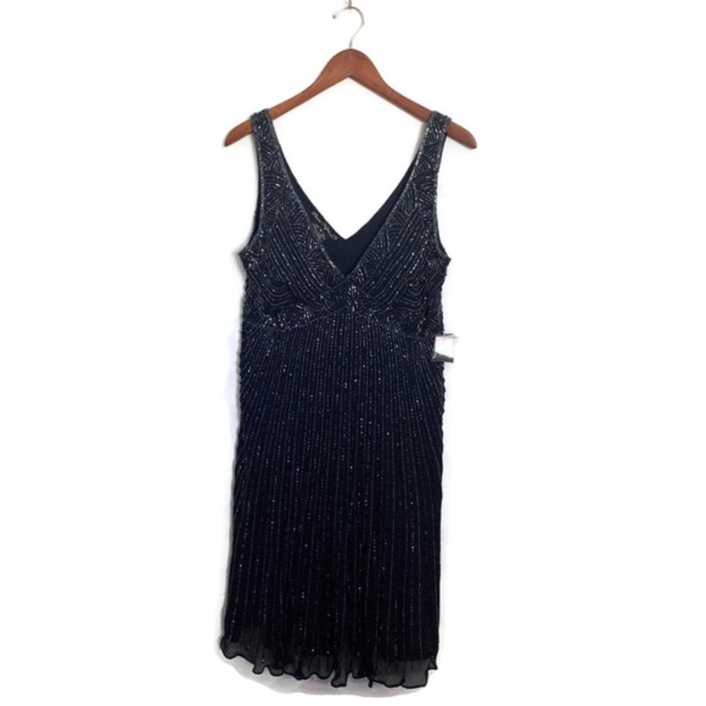 Pisarro Nights Silk beaded evening dress size 10